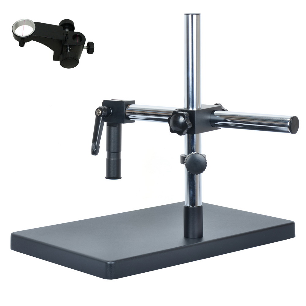 single arm boom stand with camera lens bracket rack