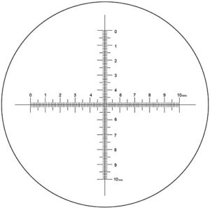 Dual axis Scale reticle micrometer graticule crossed scale