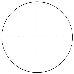 Dashed crosshair eyepiece lens graticule reticle dual axis broken crossline